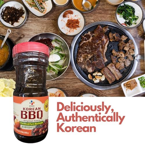 CJ Chicken and Pork Marinade Korean BBQ Sauce, 29.63 floz Bottle