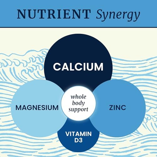 Calcium Magnesium Zinc D3 Supplement | Strong Bones, Healthy Teeth & Immune Support | Calcium Citrate Magnesium and Zinc with Vitamin D3 | 4-in-1 Cal Mag Supplement | 90 Tablets (1 Month Supply)