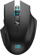 Granvela Noiseless Wireless Mouse,Forter i720 Ergonomic Silent Mouse for Gaming and General Use - 2 Side Buttons - Black