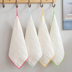 4 Pack Wood Fiber Dish Cloths, Highly Absorbent Kitchen Cleaning Towels, Reusable Dishwashing Scrubbing Cloths
