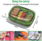 2 Pack 3 Compartment Small Pill Box, Moisture Proof Case, Travel Organizer for Pocket Purse, Daily Portable Medicine Vitamin Container, Fish Oil and Supplement Storage