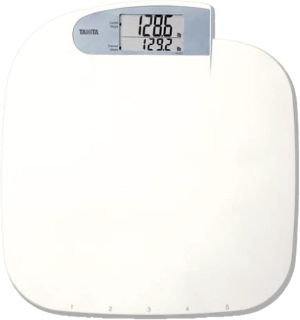 Tanita HD-351 Japan Technology Digital Bathroom Weight Scale- 440 lbs Capacity - Accurate & Precise with 5 Multi-User Convenience, Previous & Current Weight Memory - 2" Easy to Read Large Display