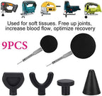 CALIDAKA 9pcs Jigsaw Massage Adapter Bit Massage Ball of Percussion Attachment Tool for Soft Tissue,Deep Tissue,Trigger Point Massage Gun Tips
