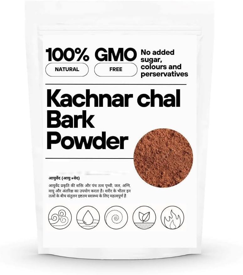 DURJA Kachnar Chhal Powder Kachnar Bark Powder-Kachnaar Chaal-Kanchnar Chhal Churna-Bauhinia Variegata (50 Gms)