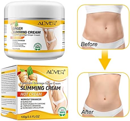Ginger Slimming Cream - Hot Fat Burning Weight Loss Full Body Anti-Cellulite Cream for Belly, Perfect for Cellulite, Soothing, Relaxing, Tightening