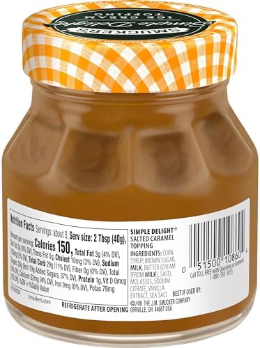 Smucker's Simple Delight Salted Caramel Topping, 11.5 Oz Jar