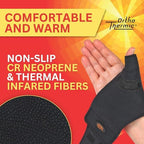 North Coast Medical OrthoThermic™ Warm CMC Thumb Brace — Non-Slip Thermal Restriction Splint for Arthritis, Stiffness & Tendinitis Relief - Black, Right Hand, Medium (7 to 8 inches)