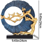 Gold Bird Statue Decor, Gold and Blue Home Decor, Bird Sculpture Home Decor for Bookshelf Office Shelf On Shelf Coffee Table TV Cabinet Entryway Entryway Decor.