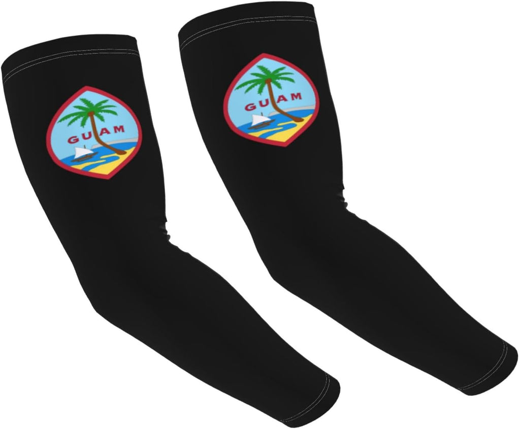 Seal Of Guam Arm Sleeves Unisex-Adult Sun Protection Arm Warmers Uv Protection Compression Sleeves
