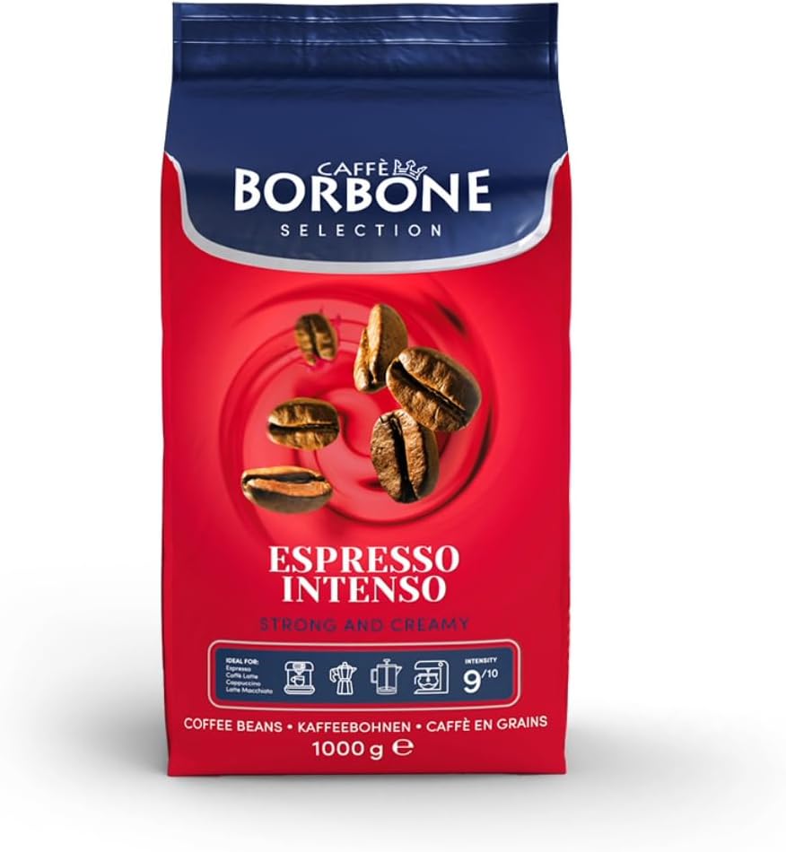 Caffè Borbone Whole Bean Coffee, Medium Roast Robusta Blend, Espresso Intenso, Strong and Creamy Italian Coffee, 2.2 lb Bag