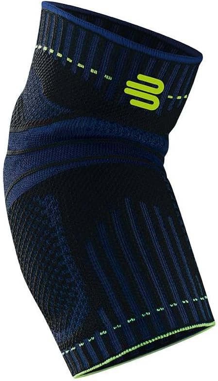 Bauerfeind Sports Elbow Support - Elbow Brace for Pain Relief and Support - Pads for Enhanced Comfort - Targeted Compression - Lightweight & Durable - Black/Navy, Medium