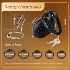 Male Chastity Cock Cage Sex Toy for Men, Zhelorinx Chastity Device with 5 Size Ring and 3 Size Urethral Sounds Beads Plug, Breathable Lightweight Penis Erection Lock and Silicone Urethra Rod