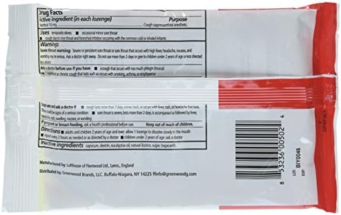 Fisherman's Friend Original Extra Strong Cough Suppressant Lozenges, 20 Count (Pack of 2)