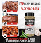 Heath Riles BBQ Rub - Garlic Jalapeño Seasoning, Champion Pitmaster Recipe, Legendary Rubs For Smoking & Grilling, 80+ BBQ Championships, 12 oz.