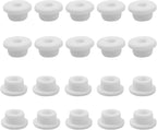 20Pcs Rubber Grommets 5/8" Drill Hole, 1/4" ID, White Silicone Top Hat Grommet, Flexible Hole Plug Gasket for Automotive Firewall, Electrical Wiring Protection & Cable Management