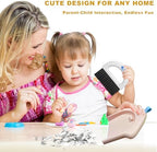 Small Dustpan and Broom Set,Mini Handheld Dust pan with Cleaning Brush Set for Home Desktop, Sofa,Office,Keyboards, Pet Care Household,Camping (Pink)