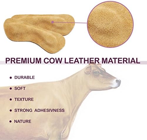 Premium Leather Heel Grips Liner Cushions Inserts for Shoes Too Big, Heel Pads for Heel Pain,Filler Protect Improved Women Men Shoe Fit and Comfort, Khaki,3 Pairs (0.35 inch Thicker)