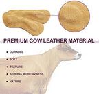 Premium Leather Heel Grips Liner Cushions Inserts for Shoes Too Big, Heel Pads for Heel Pain,Filler Protect Improved Women Men Shoe Fit and Comfort, Khaki,3 Pairs (0.35 inch Thicker)