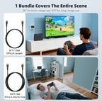 (2 Pack) Charger for Nintendo Switch 2/1, 10FT Extended & 5FT Compact Cables, 60W AC Power Adapter 4K TV Dock Ready, PD 3.0 Fast Charge (20V/3A) – Works with Switch 2/1/OLED/Lite (10FT & 5FT Set)