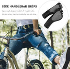 Bike Handlebar Grips Rubber Anti-Slip Cover Set Sturdy Cycling Handle Grips for Mountain and Road Bikes for Improved Control and Comfort