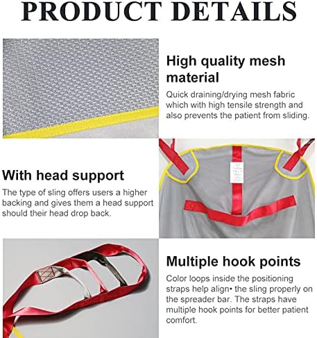 Medical Patient Lift Sling Toileting Lift Sling Stair Slide Board Transfer Divided Lift Sling,Patient Lift Toileting Sling for Shower Home Use,230kg/507 lb Weight Capacity,C