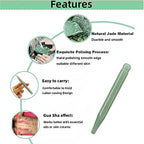 Jade Acupuncture Pen Deep Tissue Gua Sha Massage Tools Natural Facial Tool Manual Acupuncture Massage Pen for Full Body