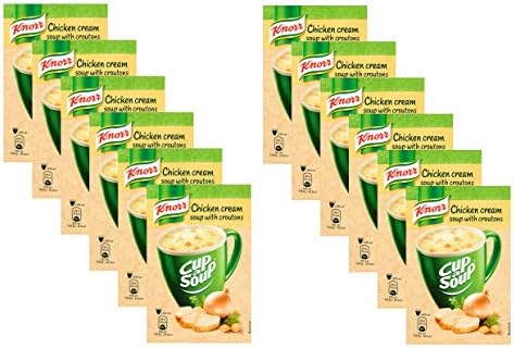 KNORR Instant Soup Chicken Cream With Croutons - Pack of 12