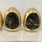 Natural Rainbow Bismuth Ore Egg Quartz Crystal geode Specimen 1pc