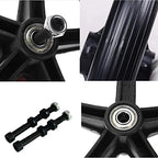 8 Inch by 1 Inch, Wheel Replacement for Wheelchairs, Black (2 PCS)
