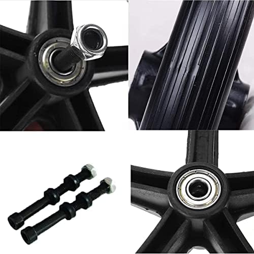 8 Inch by 1 Inch, Wheel Replacement for Wheelchairs, Black (2 PCS)