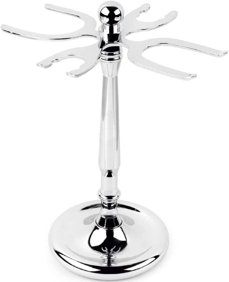 JTLB Classic 4 Prong and Brush Stand,Simple, Colorful and Tough,Shaving Brush Holder Stand Tool, Shaving Accessories for Man (15.3 * 7cm)