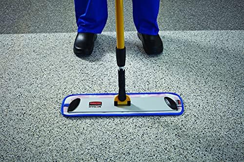 Rubbermaid Commercial Products HYGEN Microfiber Wet Mop Head Pad, 24 inch, Blue, for Janitorial/Professional Cleaners and Heavy-Duty Industrial Floor Cleaning/Mopping/Scrubbing