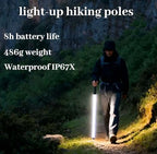 The New LED Illuminated Hiking Poles launched in 2026 are Suitable for Night Hiking and All-Weather Exploration. Continuous 8-Hour Lighting, Suitable for Hiking, Camping