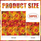 50 Pcs Fall Leaves Cocktail Napkins Fall Paper Napkin 3 Ply Disposable Maple Leaves Party Dinner Napkins Autumn Decorative Beverage Napkin for Thanksgiving Autumn Harvest Party Supplies Table Decor