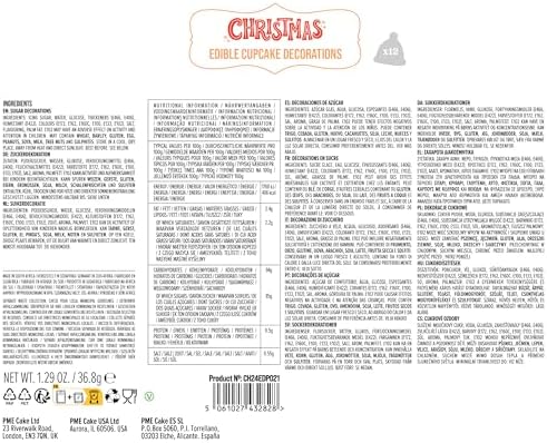 PME Christmas Edible Sugar Decorations - North Pole Express (Pack of 12)