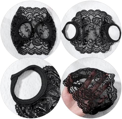 Grevosea 2 Pack Lace Face Masks, Breathable Mesh Half Face Cover Mesh Hollow Faces Shield Mask Protection for Women Pink Grey