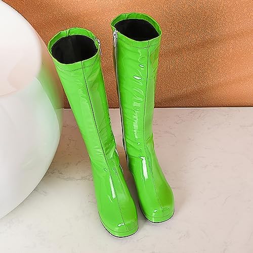 White Knee High Boots GoGo Boots