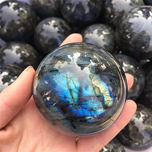 Health & Household Natural Labradorite Crystal Polished Sphere Ball Healing Crystal (Size : 40-50mm)