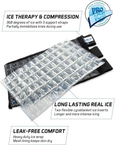 Pro Ice Ice Insert Set for PI 420 Pro Knee Cold Therapy Wrap - Reusable Ice Pack - Ice Packs for Injuries - Durable and Effective Ice Packs for Pain Relief and Recovery