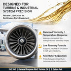 PRESIDENTIAL R&O Turbine Oil 100 - Gas & Steam Turbines - General-Purpose Machine Oil for Rust & Oxidation Prevention & Protection - Made in USA - (5 gal)