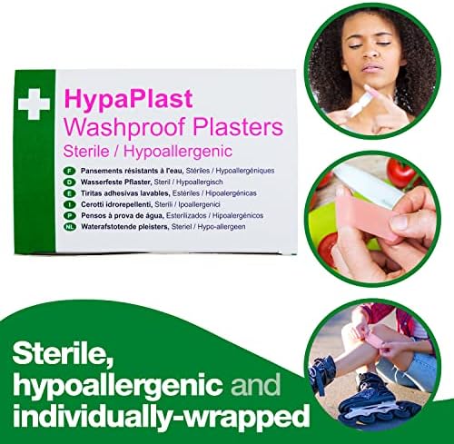 Safety First Aid Group HypaPlast Pink Washproof Plasters, Fingertip (Pack of 100)