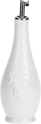 la Porcellana Menage Classic Vinager Bottle, Porcelain, White, 7.5 x 7.5 x 21 cm