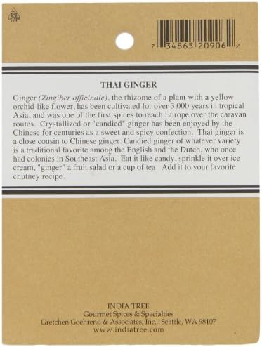 India Tree Ginger Candied Thai, 1.5-Ounce (Pack of 4)