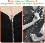 XLIUAX Zipper Helper for Dress and Boots, Zipper Puller Zip with Hook and Clip Zipping Up Down Dress Yourself Clothing Assistant Aid Tool for Coat Tight Skirt Boots