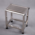 Stainless Steel Shower Stool Seat, Stainless Steel Shower Chair with Rounded Corners, 330Lbs Capacity, Metal Bathroom Seat for Seniors, Lightweight Nonslip Bathing Bench,XL