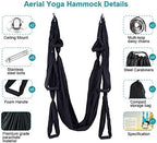 Aerial Trapeze Yoga Hammock Kit - Ultra Strong Antigravity Yoga Flying Sling Inversion Swing Tool Set