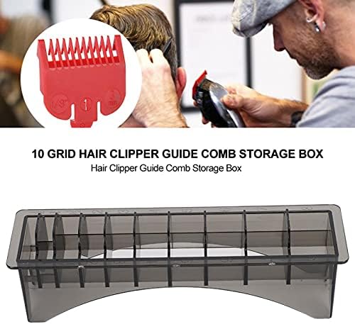 Guide Comb Storage Case,10 Grid Electric Hair Clipper Limit Comb Organizer Guide Comb Storage Case