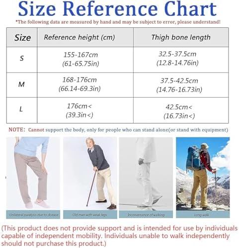 Wearable Bionic Power Exoskeleton for Walking,Adjustable 3 Strength, Bionic Body Power Walking Aids for Adults Elderly,Travel/Daily Mobility Support (Both Legs, L)