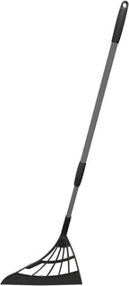 Original Broombi - All-Surface Silicone Broom, Squeegee, Pet Hair Remover - Smart Broom for Indoor Cleaning - Cleans Glass, Fine Dust, Hair, Liquids - for Smooth Floors, Rugs, Windows (Black)
