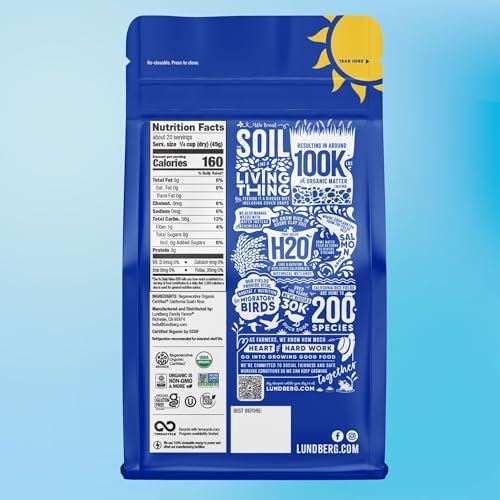 Lundberg Sushi Rice, Sticky White Japanese-Style Short Grains, Regenerative Organic Certified, 32 Oz